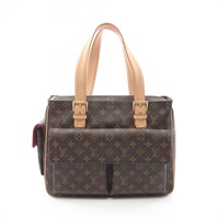 棕色 原花 帆布 Multiple Cite 肩背包【LOUIS VUITTON LV 路易威登】 M51162