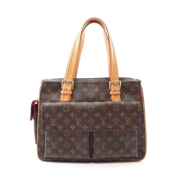 棕色 原花 PVC塗層帆布 Multiple Cite 肩背包【LOUIS VUITTON LV 路易威登】 M51162