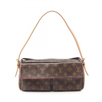棕色 原花 PVC塗層帆布 Cite MM 肩背包【LOUIS VUITTON LV 路易威登】 M51164