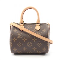 棕色 原花 PVC塗層帆布 Nano Speedy 肩背包【LOUIS VUITTON LV 路易威登】 M61252