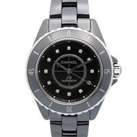 黑色錶盤 陶瓷 不鏽鋼 自動上鍊 J12 腕錶【CHANEL 香奈兒】 H9742