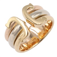 18K 三色三金 C De Cartier 三環戒指 49【Cartier 卡地亞】 B4026249