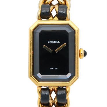黑色錶盤 皮革鍊帶 Premiere L 腕錶【CHANEL 香奈兒】 H0001