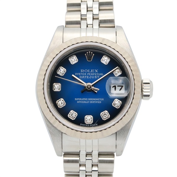 藍色錶盤 18K白金 鑽石 不鏽鋼 Datejust 自動上鍊 腕錶 #79174G【ROLEX 勞力士】 79174G