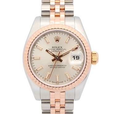 銀色錶盤 不鏽鋼 18K玫瑰金 Lady Datejust 26 腕錶【ROLEX 勞力士】 179171