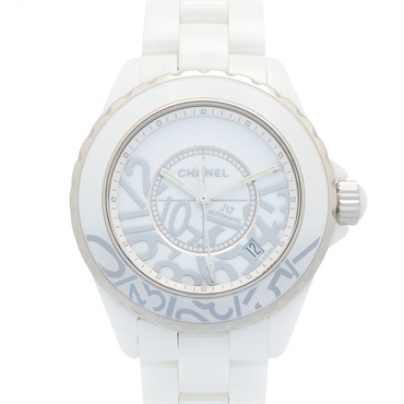 白色錶盤 陶瓷 不鏽鋼 自動上鍊 Graffiti J12 腕錶【CHANEL 香奈兒】 H5240