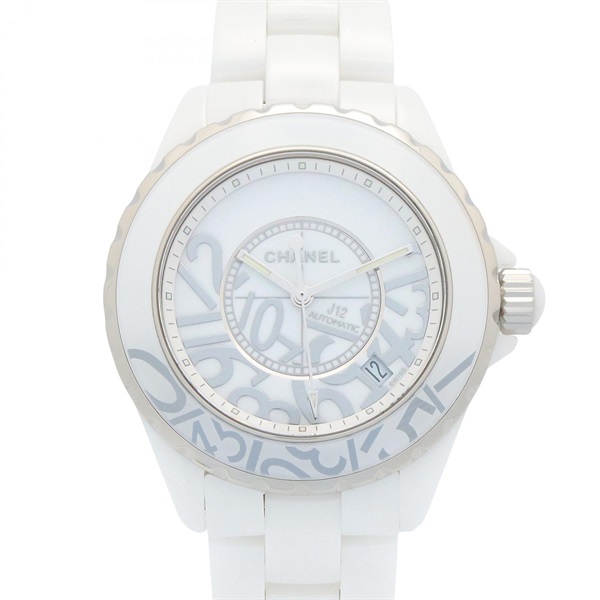 白色錶盤 陶瓷 不鏽鋼 自動上鍊 Graffiti J12 腕錶【CHANEL 香奈兒】 H5240