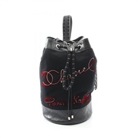 黑色 羊皮 絨布 刺繡 肩背包【CHANEL 香奈兒】 A57540