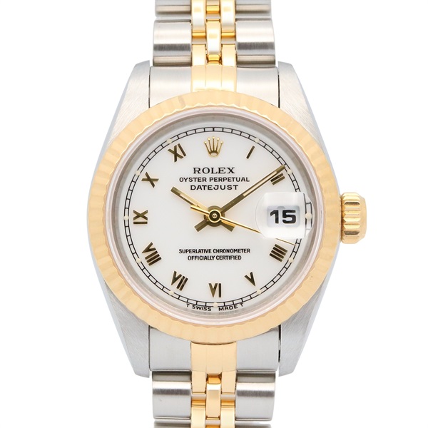 白色錶盤 18K黃金 不鏽鋼 Datejust W番 腕錶【ROLEX 勞力士】 69173