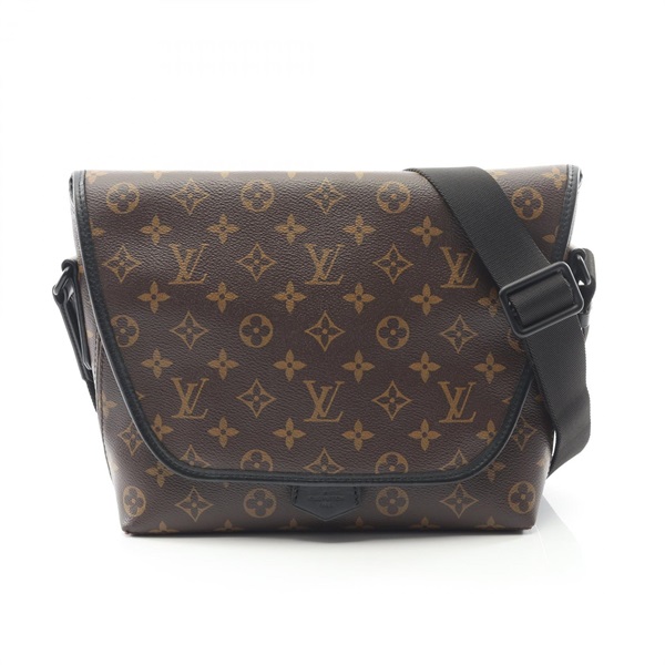 棕色 原花 PVC塗層帆布 Magnetic Messenger 肩背包【LOUIS VUITTON LV 路易威登】 M45557