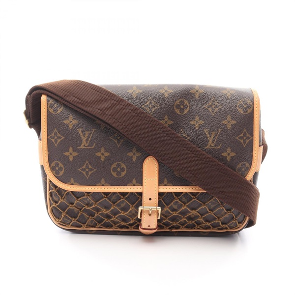棕色 原花 PVC塗層帆布 Congo PM 肩背包【LOUIS VUITTON LV 路易威登】 M40117