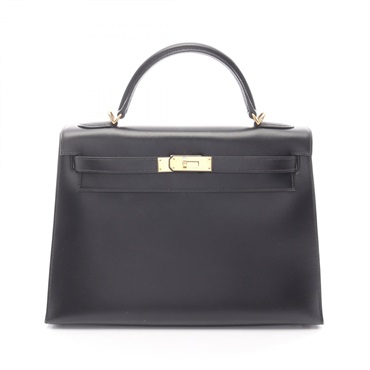 黑色 BOX牛皮 Kelly 32 凱莉包 兩用包 □I刻 金釦【HERMES 愛馬仕】