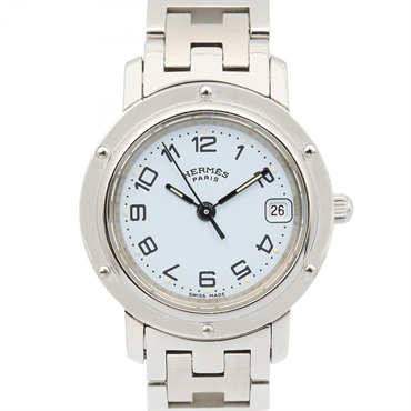 白色面盤 不鏽鋼 Clipper Wrist 腕錶【HERMES 愛馬仕】 CL4.210