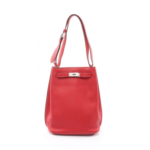 紅色 TC牛皮 So Kelly 26 銀釦 □P刻 肩背包【HERMES 愛馬仕】