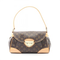 棕色 原花 帆布 Beverly MM 肩背包【LOUIS VUITTON LV 路易威登】 M40121