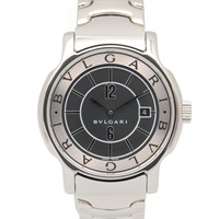 黑色錶盤 不鏽鋼 Solotempo 腕錶【BVLGARI 寶格麗】 ST29S