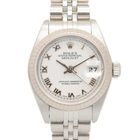 18K白金 不鏽鋼 白面盤 Date Just 腕錶【ROLEX 勞力士】 79174