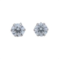 PT900鉑金 鑽石 耳環【JEWELRY 無品牌珠寶】