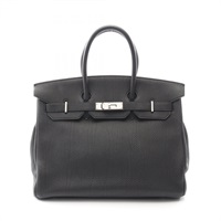 黑色 Togo牛皮 Birkin 35 柏金包 手提包 □G刻 銀扣【HERMES 愛馬仕】