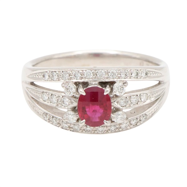18K白金 紅寶石 戒指 0.72ct【JEWELRY 無品牌珠寶】 Ruby 9.0g