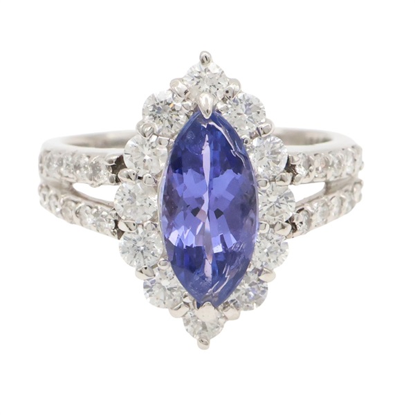 PT900鉑金 藍寶石 戒指 2.04ct【JEWELRY 無品牌珠寶】 Tanzanite 7.6g