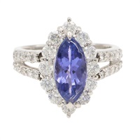 PT900鉑金 藍寶石 戒指 2.04ct【JEWELRY 無品牌珠寶】 Tanzanite 7.6g