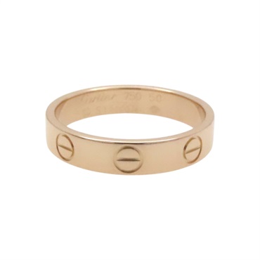 18K玫瑰金 Mini Love 戒指 #50【Cartier 卡地亞】