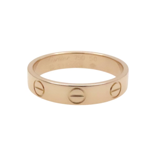18K玫瑰金 Mini Love 戒指 #50【Cartier 卡地亞】