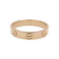 18K玫瑰金 Mini Love 戒指 #50【Cartier 卡地亞】