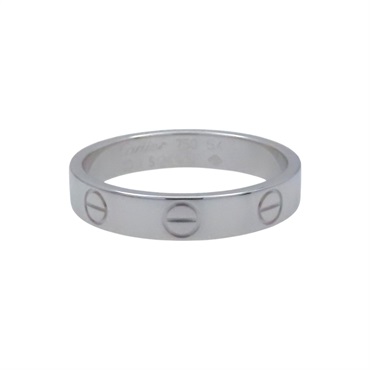 18K白金 Mini Love 戒指 #54【Cartier 卡地亞】