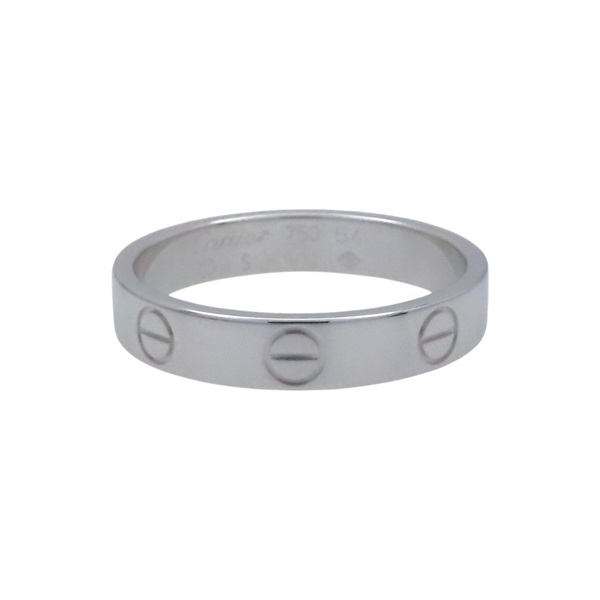 18K白金 Mini Love 戒指 #54【Cartier 卡地亞】