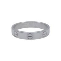 18K白金 Mini Love 戒指 #54【Cartier 卡地亞】