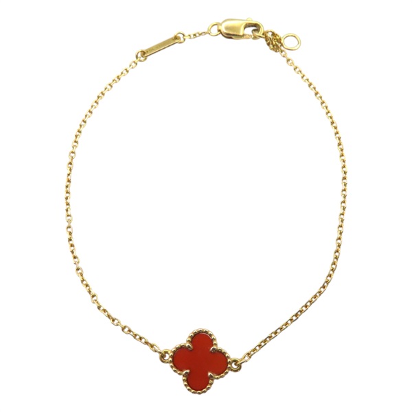 18K玫瑰金 紅玉髓 Sweet Alhambra 手鍊【Van Cleef & Arpels 梵克雅寶】