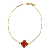 18K玫瑰金 紅玉髓 Sweet Alhambra 手鍊【Van Cleef & Arpels 梵克雅寶】