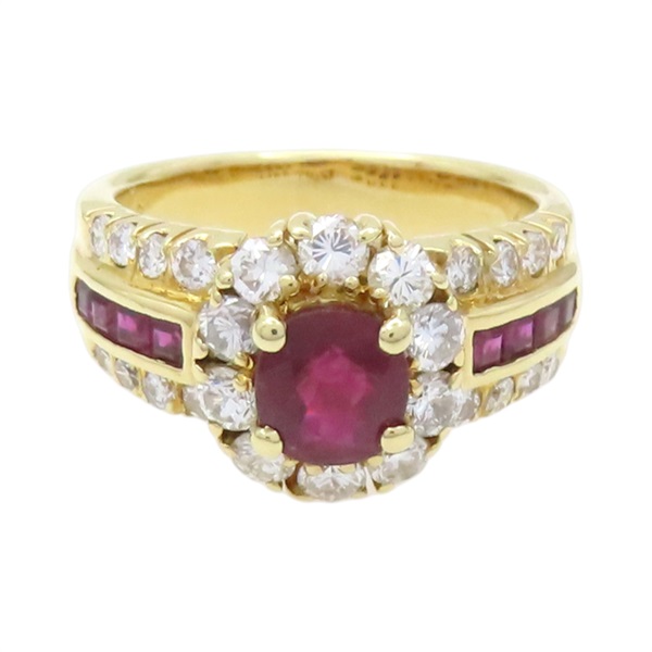 18K黃金 紅寶石 鑽石 戒指【JEWELRY 無品牌珠寶】 Ruby 9.7g