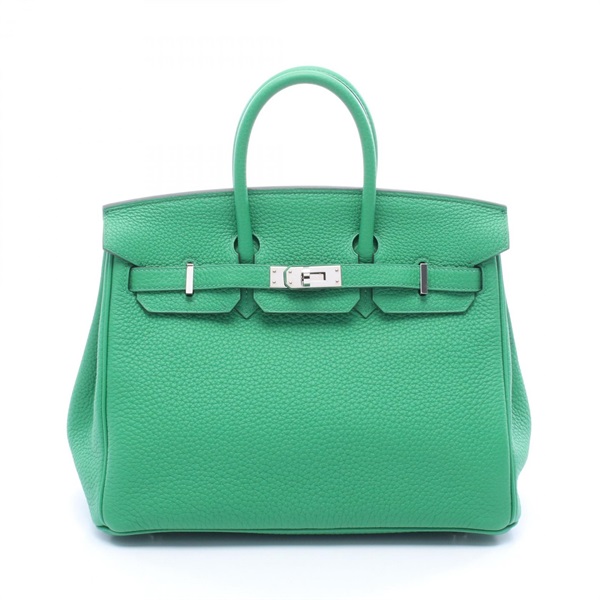 HERMES 愛馬仕 Birkin 25 柏金包 手提包 竹子綠 Togo牛皮 Y刻 銀扣 041344CK