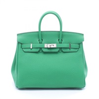 HERMES 愛馬仕 Birkin 25 柏金包 手提包 竹子綠 Togo牛皮 Y刻 銀扣 041344CK