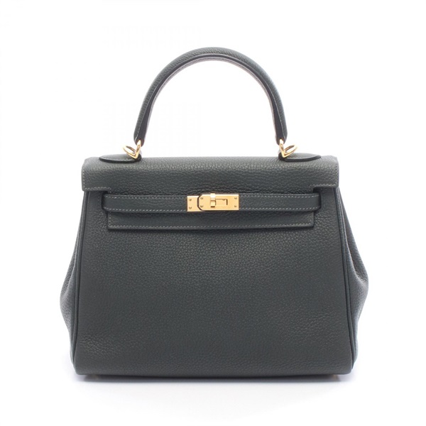 HERMES 愛馬仕 Kelly 25 凱莉包 兩用包 英國綠 Togo牛皮 B刻 金扣