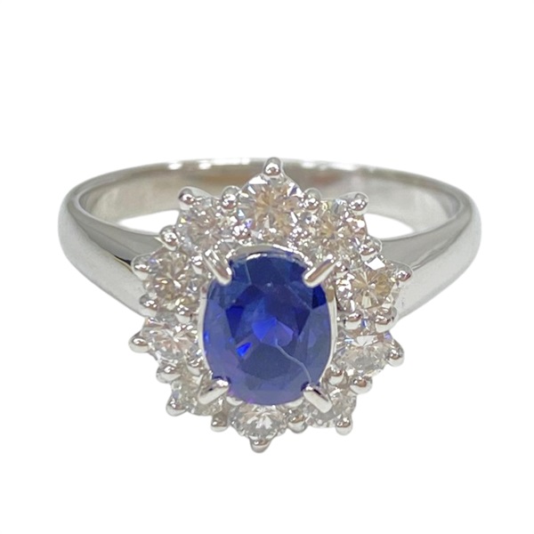 Pt900鉑金 藍寶石 鑽石 戒指【JEWELRY 無品牌珠寶】 Sapphire 7.6g