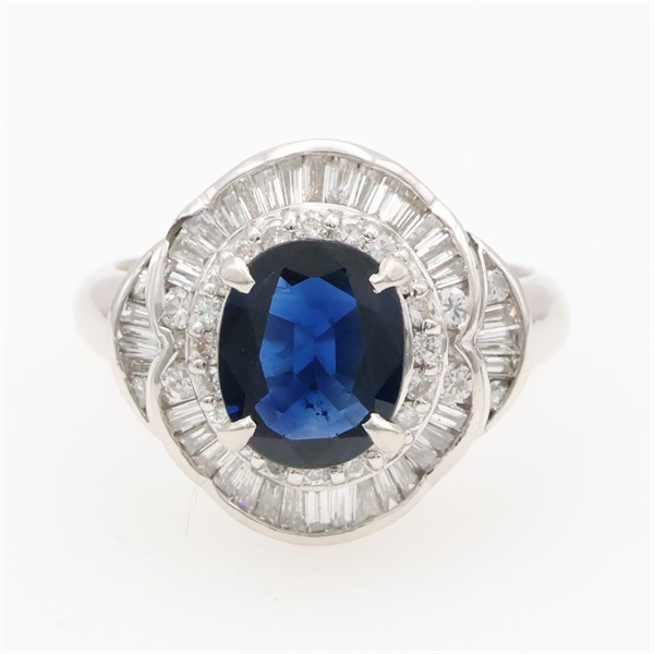PT900鉑金 藍寶石 戒指【JEWELRY 無品牌珠寶】