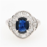 PT900鉑金 藍寶石 戒指【JEWELRY 無品牌珠寶】