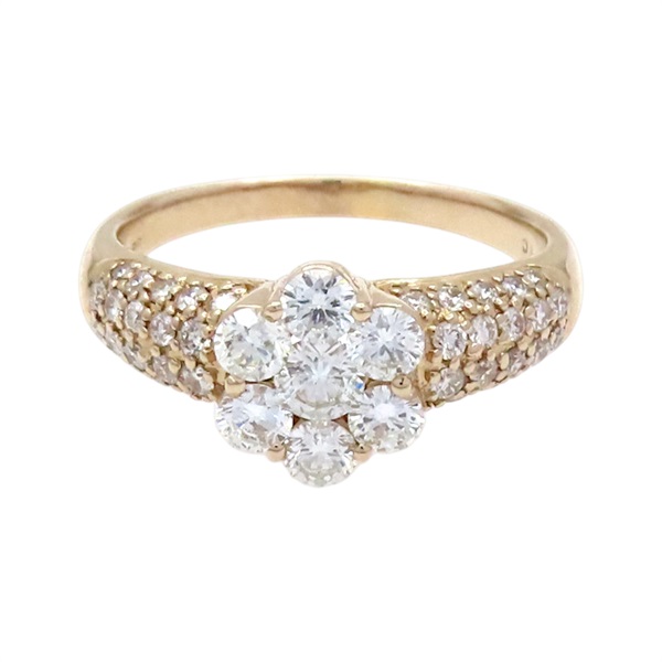 18K玫瑰金 鑽石 花朵 戒指【JEWELRY 無品牌珠寶】