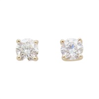 18K黃金 鑽石 針式耳環【JEWELRY 無品牌珠寶】