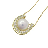 18K黃金 珍珠 鑽石 項鏈【JEWELRY 無品牌珠寶】 Pearl 4.2g
