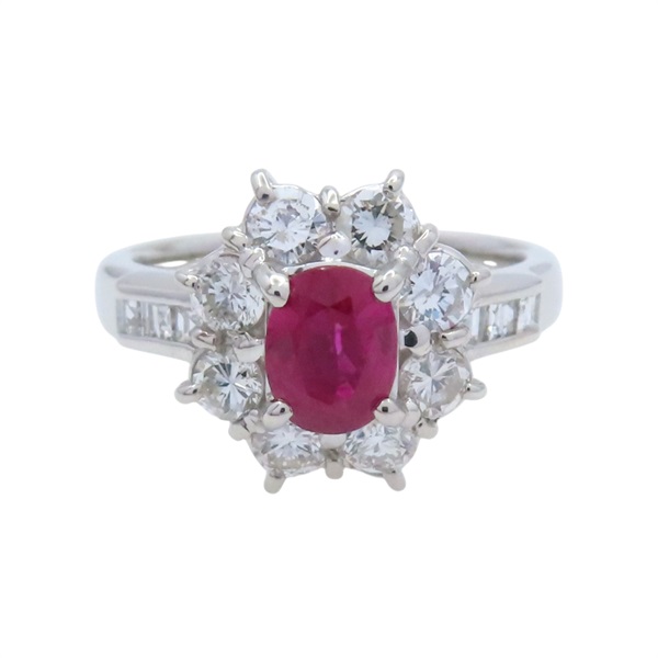 PT900 鉑金 緬甸紅寶石 GIA鑽石 戒指【JEWELRY 無品牌珠寶】