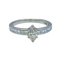 PT900鉑金 鑽石 戒指【JEWELRY 無品牌珠寶】