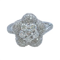 18K白金 鑽石 戒指【JEWELRY 無品牌珠寶】