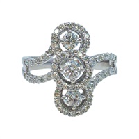 18K白金 鑽石 戒指【JEWELRY 無品牌珠寶】