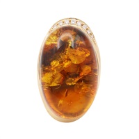 琥珀 戒指 18K黃金【JEWELRY 無品牌珠寶】