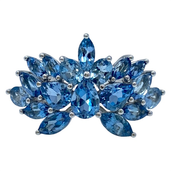 18K白金 藍托帕石 戒指【JEWELRY 無品牌珠寶】 Blue Topaz 4.9g